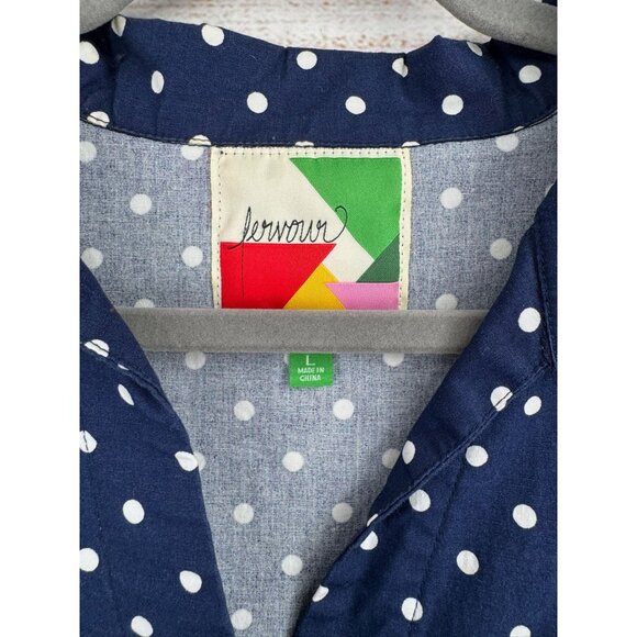 Modcloth Dark Blue Polka Dot Mini Dress - Picture 7 of 9